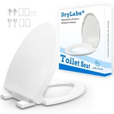 Elongated Toilet Seat 18.5" - 18.5'' without Toddler Seat, White