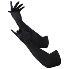 Mysense Long Satin Gloves for Women,1920s Opera Party Gloves Halloween Costum...