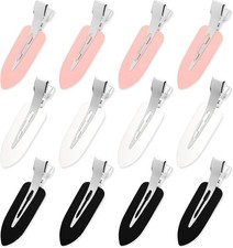 Hair Clip, 12Pcs No Crease Hair Clips for Styling, Makeup, Sleeping, Makeup