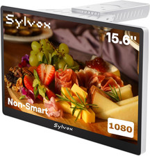 SYLVOX 15.6" Under Cabinet Kitchen TV, Non-Smart 1080P FHD Small TV, Foldable wi
