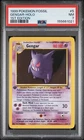 1999 POKEMON FOSSIL 1ST EDITION #5 GENGAR-HOLO PSA 7