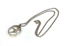 Vintage Scottish Sterling Silver Bird Pendant Necklace RGL Edinburgh 1981