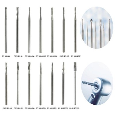 WAVE Dental FG SURG Burs Long Round Straight Taper Fissure Carbide Bur 557L 701