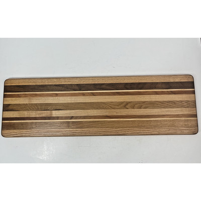 Handcrafted Wood Cutting Board Cheese Meat Charcuterie Made Illinois 24X7x5/8