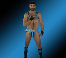 Men Fetish Gay Bulldog Style Body Harness Chest Armor Adjustable Buckle Strap..