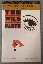 NEW off-Broadway Musical Program 2026 WILD PARTY Jasmine Amy Rogers
