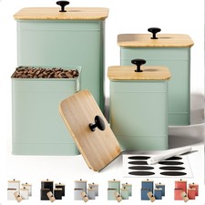 Kitchen Canister Set of 4 with Chalkboard Labels