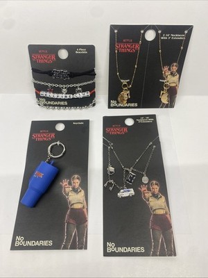 Stranger Things Necklace with Charms Eleven Upside Down Lot Of 4