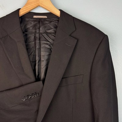 Canali Mens 34R Black Travel Water Resistant Wool Two Button Blazer Sport Coat