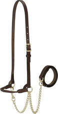 Leather Dairy Show Cattle Halter, Adjustable, Modern Style Cow Calf Halter, Live