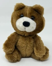Russ Berrie Teddy Bear Brown Plush Stuffed Animal Toy Vintage Item 231 5.5”