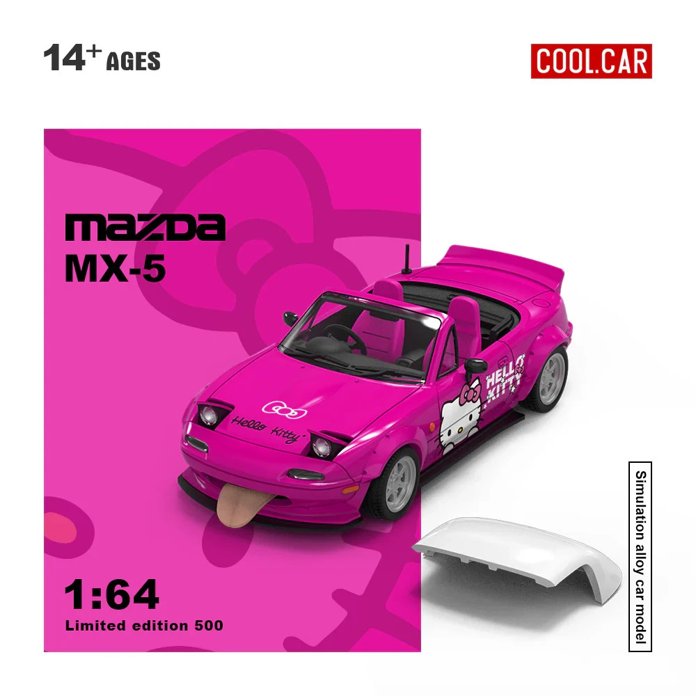 ①激レア❗️入手困難！Hello kitty！14点セット、平成レトロ！希少 Cool Car 1:64 Mazda MX-5 Hello Kitty (Dark Pink) Diecast Model | eBay