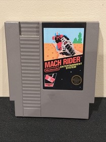 Juego Nintendo NES Mach Rider Caja Negra 1985 CIB, 5 Tornillos