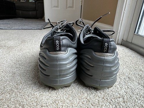 ECCO Cage Pro Black Leather Golf Shoes Extra Width Men’s Size 9- 9.5 US (EU 44) - Picture 8 of 15