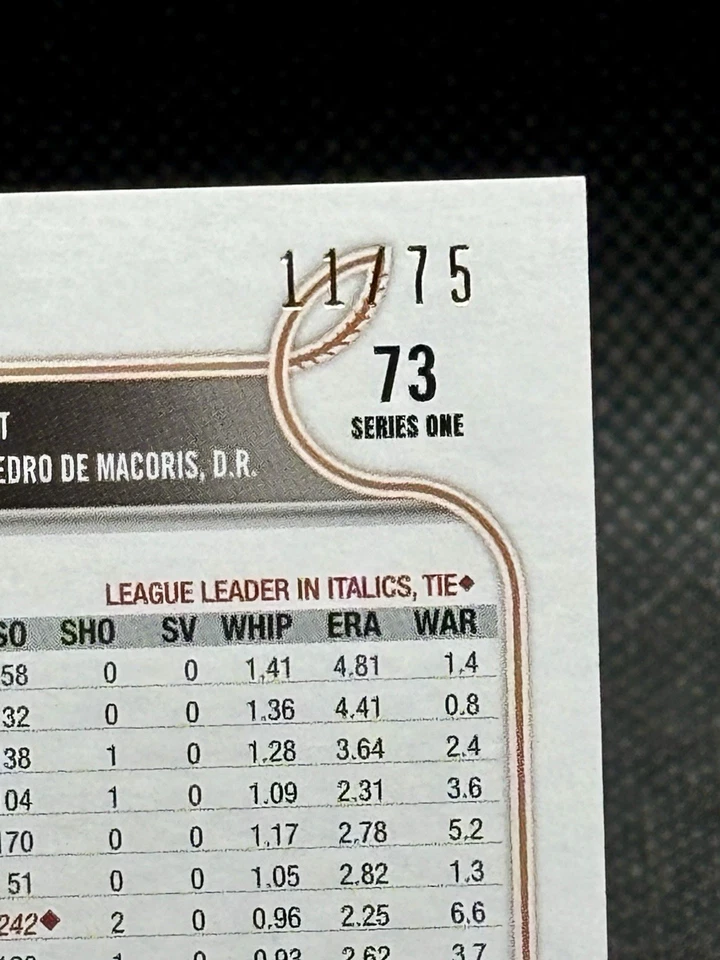 2022 Topps 1st Edition Series 1 Johnny Cueto San Francisco Giants Orange 11/75 - Image 3 of 3