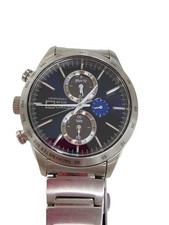 SEIKO solar watch/analog/stainless steel/silver/V172-0AP0