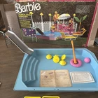 Vintage BARBIE TROPICAL POOL & PATIO SET Playset Mattel 1986 Orig Box READ