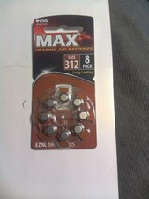 32 PCS. CVS 4 8-Packs MAX Hearing Aid Batteries Size 312 Exp 11/2027