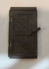 MARX FORT APACHE PLAYSET VINTAGE DK BROWN DOOR PART for CAVALRY SUPPLY BUILDING