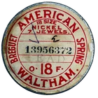 Antique 18s Waltham Coin Edge Open Face Pocket Watch Transport Case Gold Tone