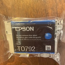 Genuine epson t0792 cyan ink OEM No Box Sealed.