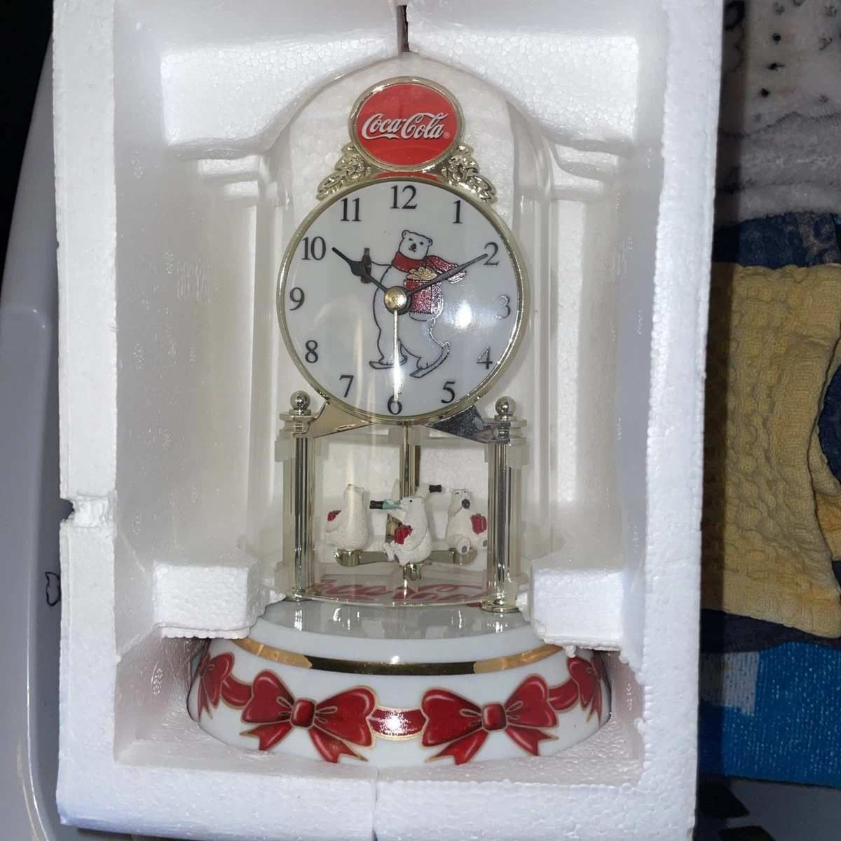 Coca Cola Polar Bear Clock Indiana Collectible Coca Cola Clocks