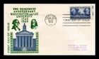 DR JIM STAMPS US COVER WASHINGTON & LEE UNIVERSITY FDC SCOTT 982 THERMOGRAPHED