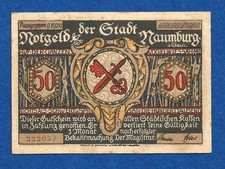 03 315 Notgeld Stadt Naumburg Hussiten-Serie 50 Pfg., 1920, Sachsen-Anhalt