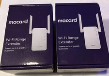 Macard Wifi Range Extender Model RE1200 Dual Band 2.4GHz & 5GHz - LOT of 2