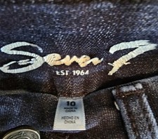 Seven7 Womens Dark Washed Tummyless High Rise Skinny Jeans Size 10