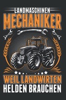 Notizbuch Landmaschinenmechaniker Traktor 6X9 Zoll 120 Seiten, Schreibheft