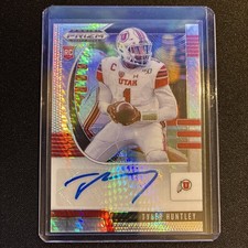 Tyler Huntley 2020 Panini Prizm Draft Picks Auto no. 128 SILVER HYPER Prizm /75