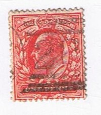 Stamps Great Britain #128 1d Penny Red King Edward VII 1902-11 USED