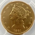 Photo of a 1861-P Liberty Half Eagle from an eBay listing that sold on Jul 18, 2026