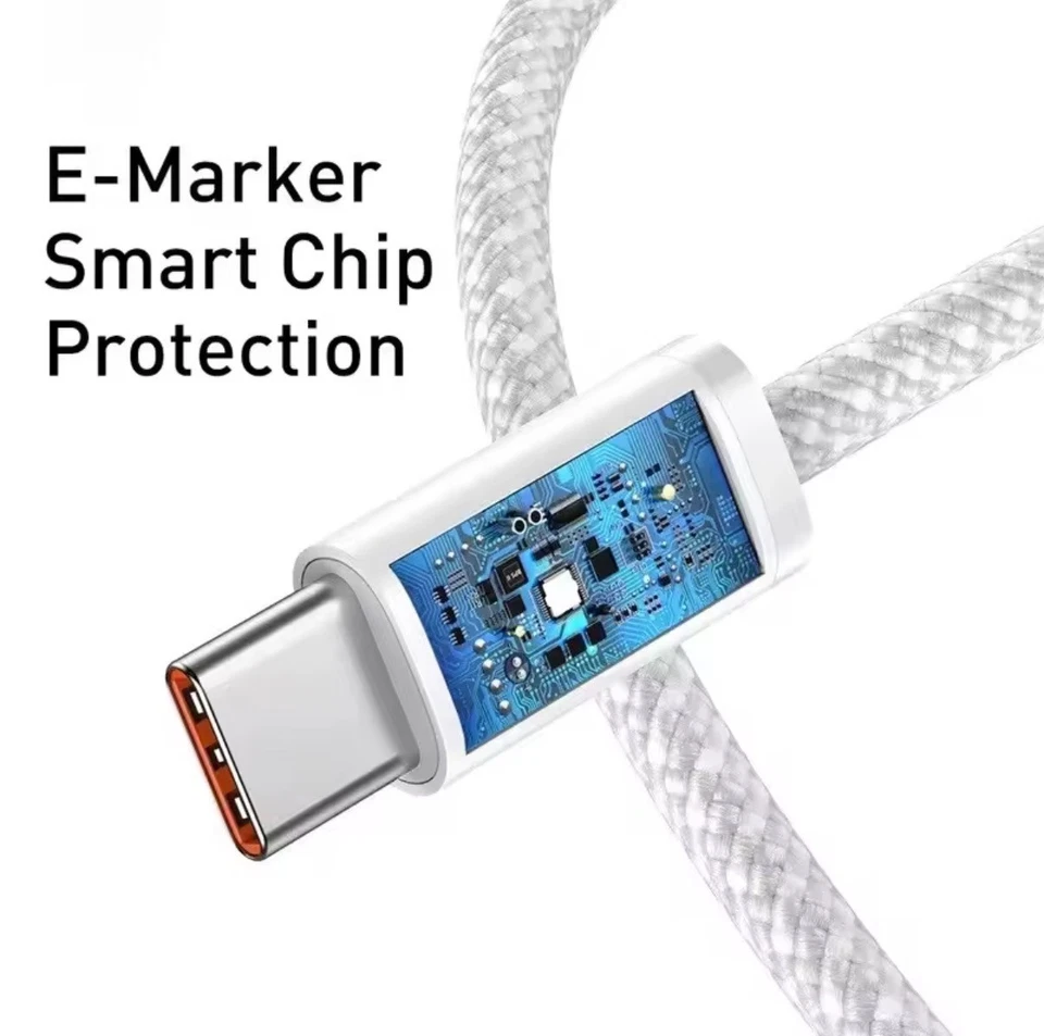 CAVO USB-C RICARICA RAPIDA DATI 1M BIANCO 60W SAMSUNG GALAXY HUAWEI XIAOMI OPPO - Immagine 2 di 4