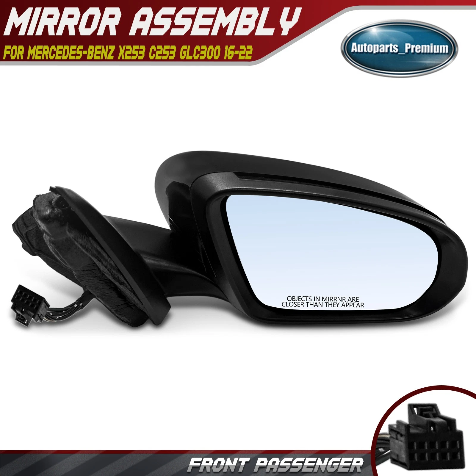 Right Power Mirror w/ Heated & Signal Light for Mercedes-Benz X253 C253 GLC300