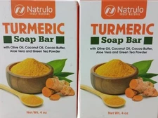 Natrulo Turmeric Soap Bar 4 Oz (PACK OF 2)