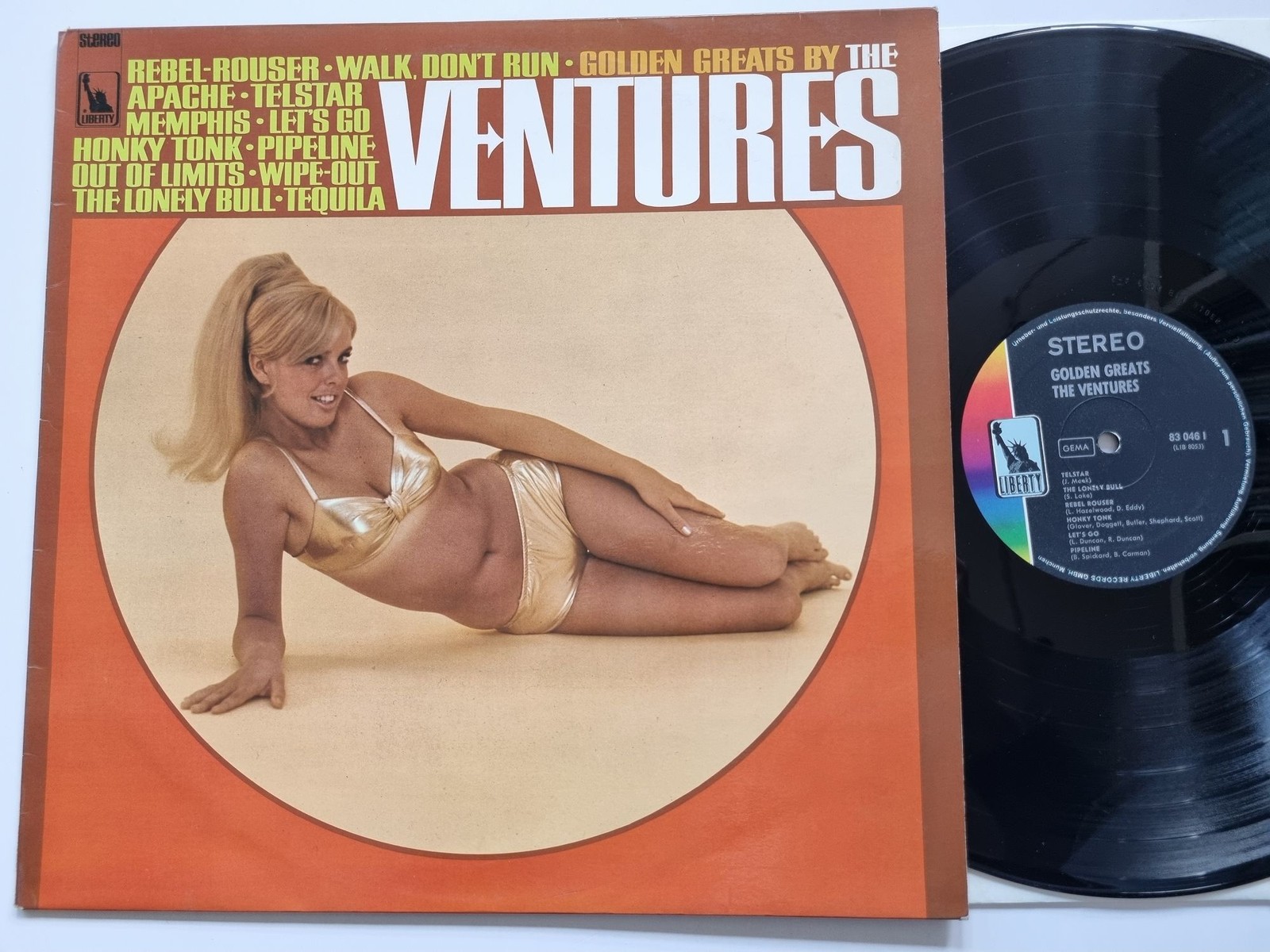 The Ventures - Golden Greats By The Ventures Vinyl LP/ CHEESECAKE COVER