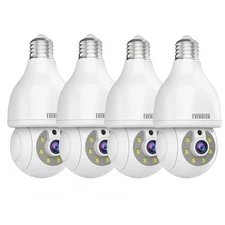 2K HD Light-Bulb Security Camera, Wireless 2.4G&5Ghz Wifi 4 pack