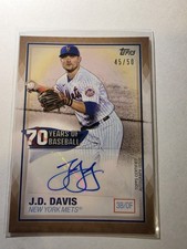 2021 Topps #70YA-JD J.D. Davis 70 Years of Baseball Autographs