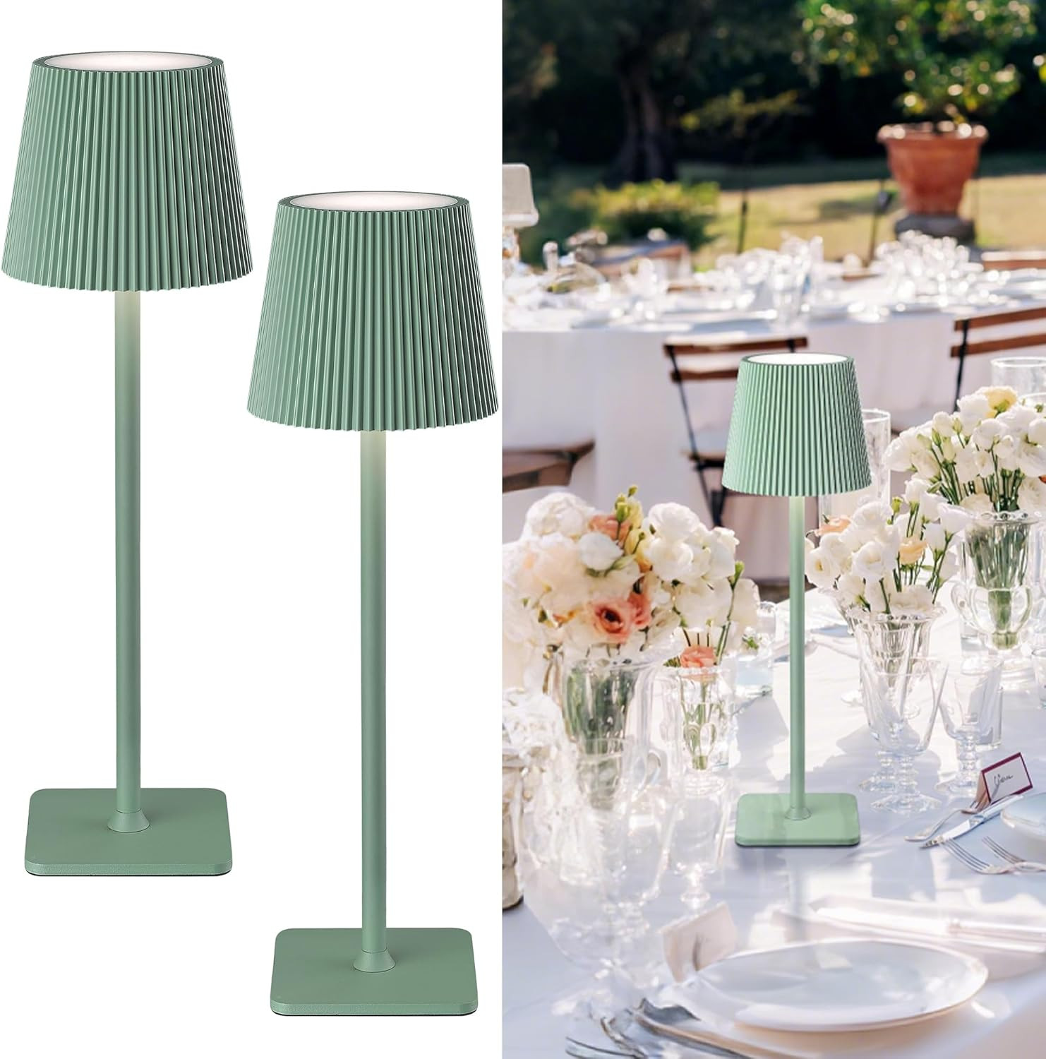 Offerta Set 2 Lampade LED Ricaricabili Touch - Lampada R da Tavolo