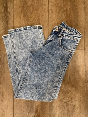 #ad Lilac Sunset Womens High Rise Straight Leg Acid Wash Stretch Jeans Size 00 $9.00