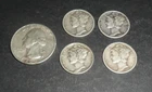 Five 90% Silver Coins See photos for dates and details.