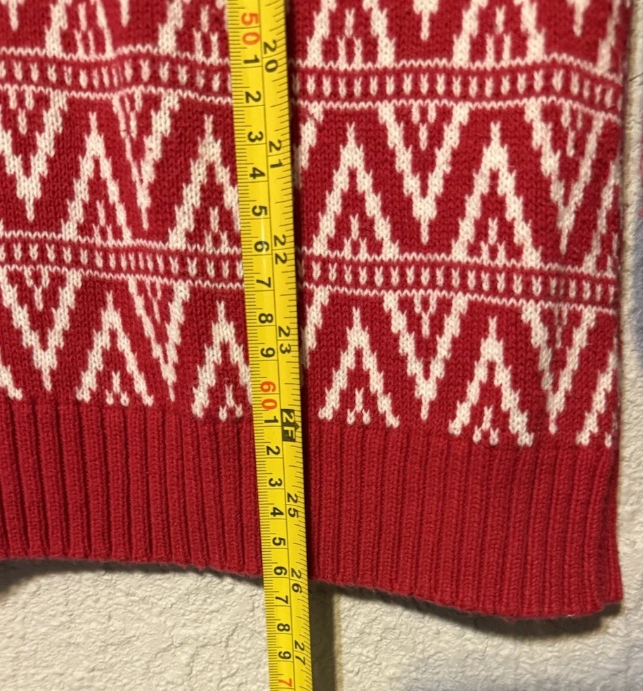 Ugly Sweater Christmas Party Llama 33 Degrees Pullover Red White Women Small