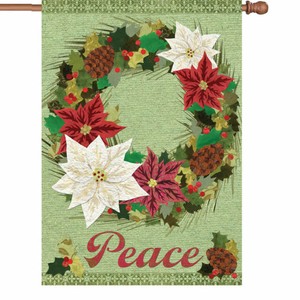 Poinsetta-Wreath-Decorative-House-Flag