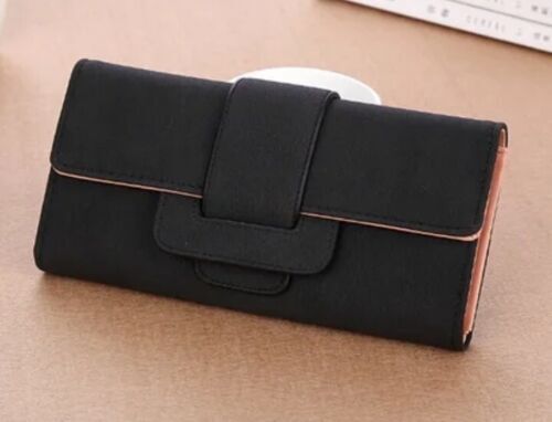 Mujeres Gamuza Cartera Triple Portatarjetas Bolso sin asas Cremallera Foto Identificación RFID - Imagen 17 de 38