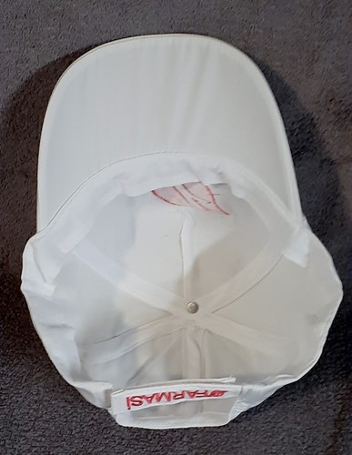 White Farmasi Hat Cap Red Logo Adjustable Cloth Strap Closure Make up & Beauty - Picture 5 of 5