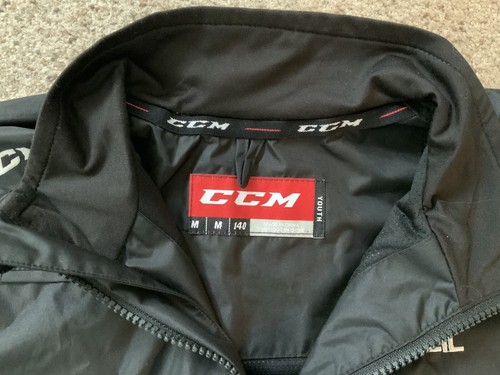 CCM Warm Up Jacket Full Zip Youth Medium Black - Picture 2 of 9