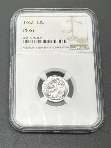 1962 NGC PF67 Roosevelt Silver Dime 10c