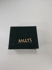 Bally's Las Vegas Casino Green Velvet Patchi Trinket Box 5-3/8" L,  4-5/8" W